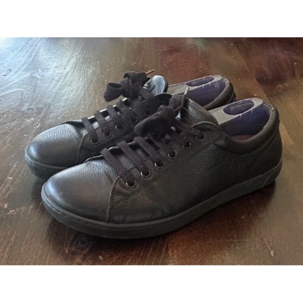 Birkenstock Bend Low Sneakers Mens 41 Black Leather Lace Up Shoes Comfort Casual